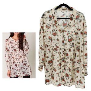 Free People Over sized Floral Tunic